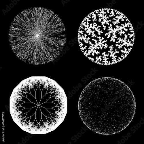 Set of   templates  with globes for design project - vector illustration 