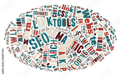 SEO Keywords Tag Cloud  - vector illustration
