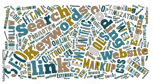 SEO Keywords Tag Cloud  - vector illustration
