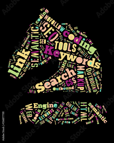 SEO Keywords Tag Cloud  - vector illustration
