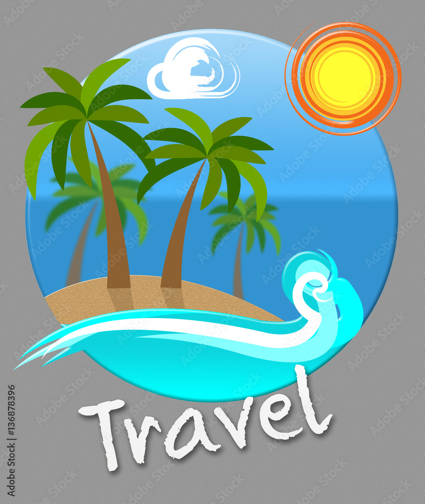 Travel Beach Indicates Tours Expedition And Trips