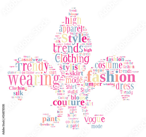  Fashion Keywords Tag Cloud    - vector illustration photo