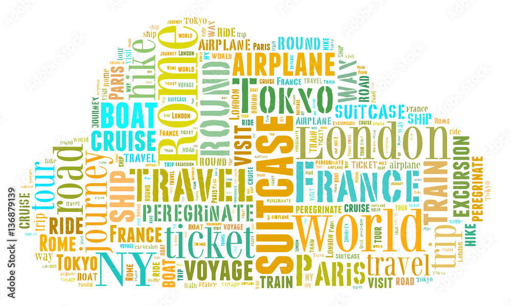 Journey Keywords Tag Cloud    - vector illustration