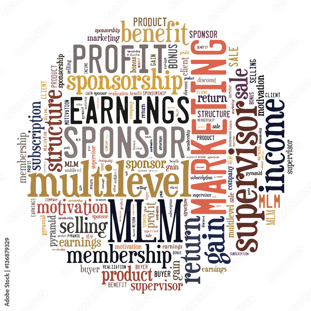 Multilevel Marketing Tag Cloud    - vector illustration