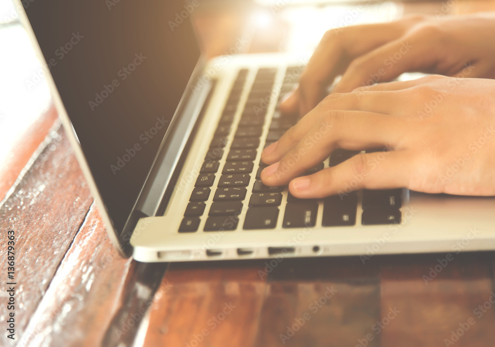 Fototapeta premium Close up business female working in office