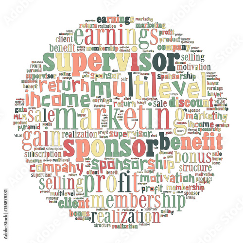 Multilevel Marketing Tag Cloud    - vector illustration