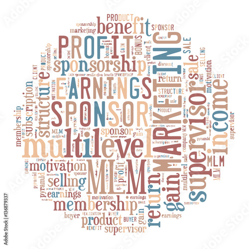 Multilevel Marketing Tag Cloud    - vector illustration