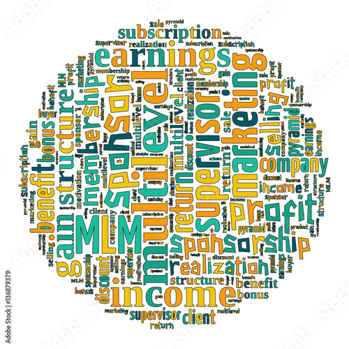 Multilevel Marketing Tag Cloud    - vector illustration