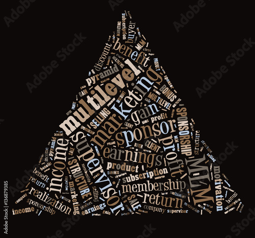 Multilevel Marketing Tag Cloud    - vector illustration
