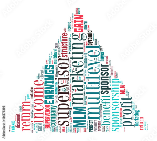 Multilevel Marketing Tag Cloud    - vector illustration