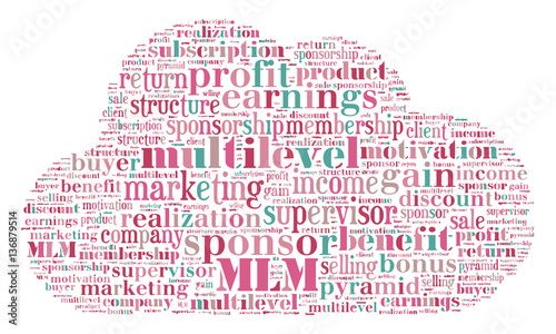 Multilevel Marketing Tag Cloud    - vector illustration