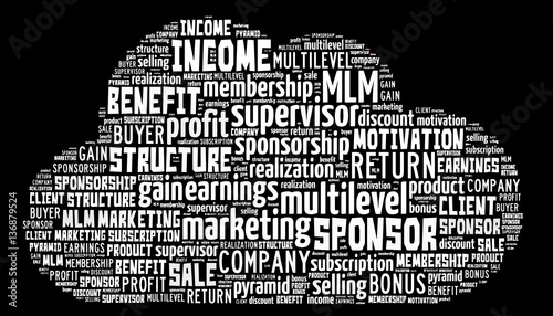 Multilevel Marketing Tag Cloud    - vector illustration