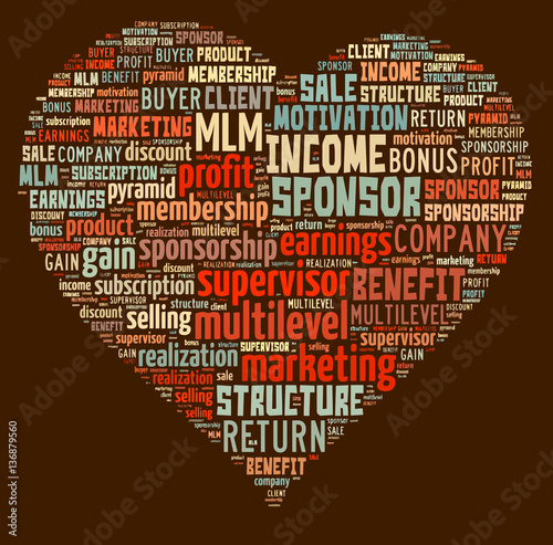 Multilevel Marketing Tag Cloud    - vector illustration