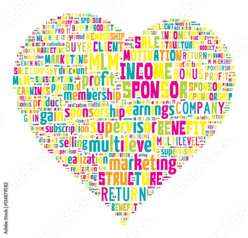 Multilevel Marketing Tag Cloud    - vector illustration