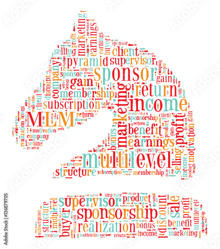 Multilevel Marketing Tag Cloud    - vector illustration