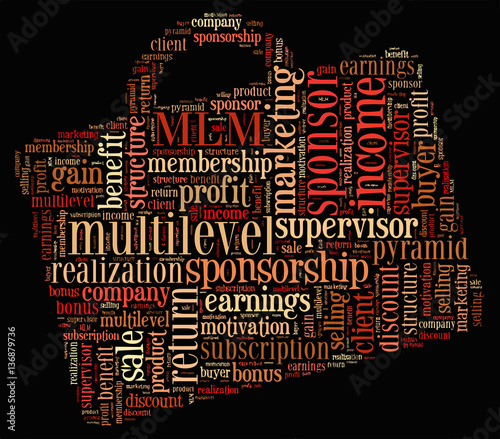 Multilevel Marketing Tag Cloud    - vector illustration