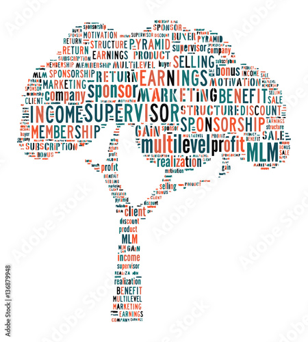 Multilevel Marketing Tag Cloud    - vector illustration