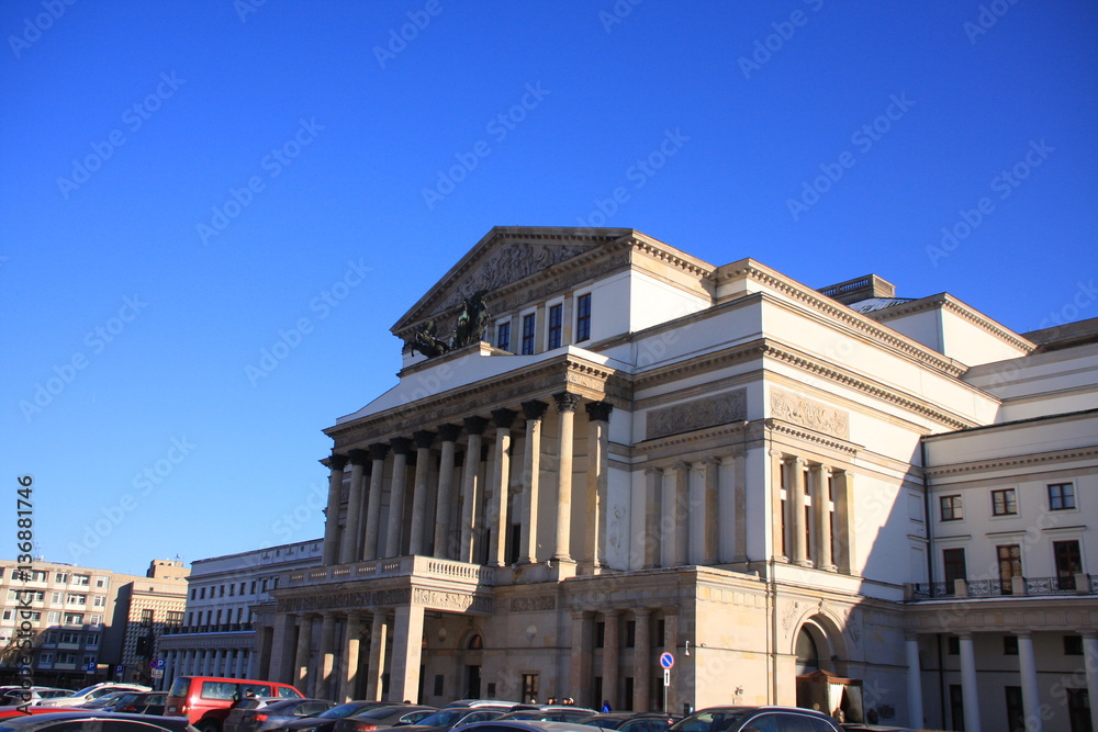 Fototapeta premium Le grand théatre de Varsovie