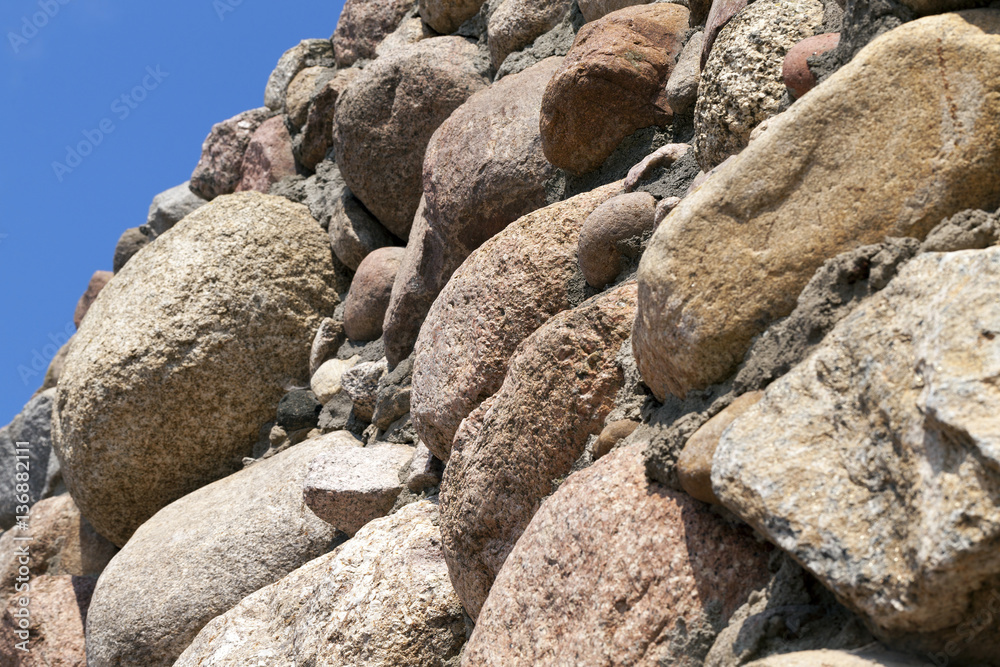 part of the wall of the building