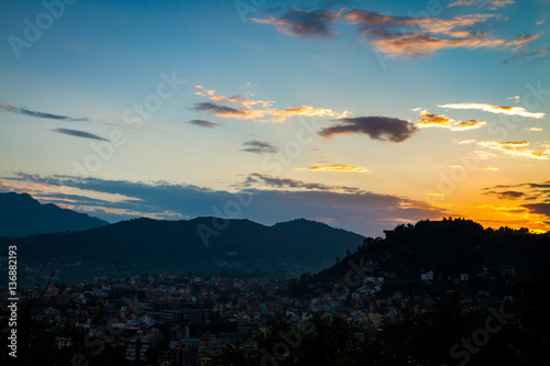 Wallpaper Mural Sunset time,Blue Sky and Clouds Torontodigital.ca