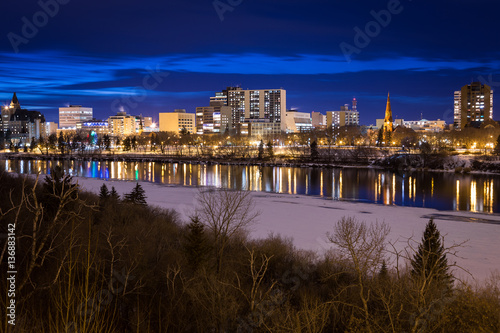 Downtown Saskatoon at Night