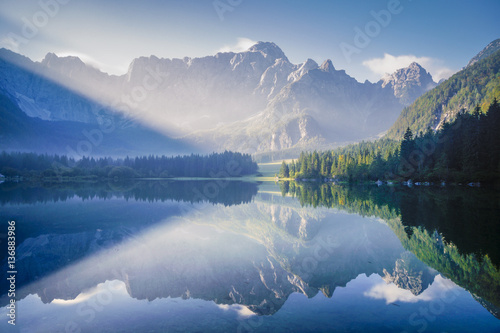ountain lake in the Julian Alps, Laghi di Fusine