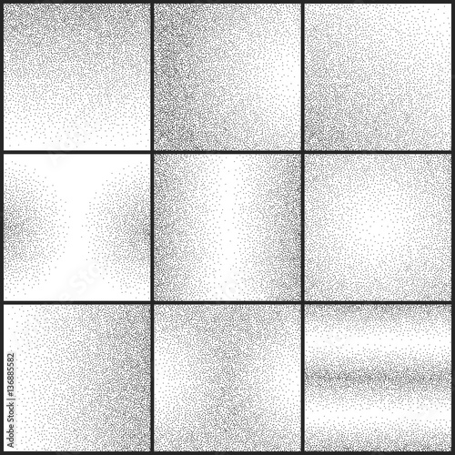 Subtle grunge dotted gritty textures vector set