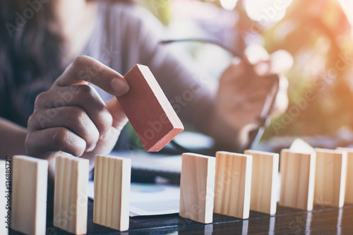 Businesswoman domino picked some out of the lineup.