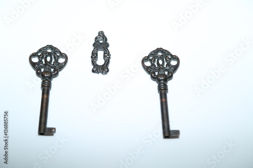 old key and keyhole