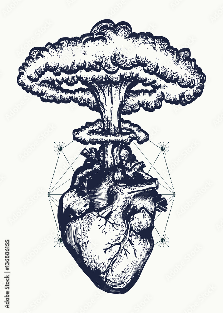 Shoulder Bomb Nuclear Tattoo by Tattoo Rascal