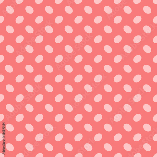 seamless retro background with polka dots.