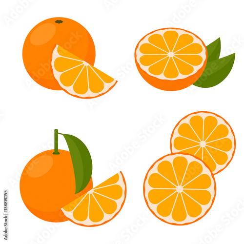 Vector orange. A set of icons.