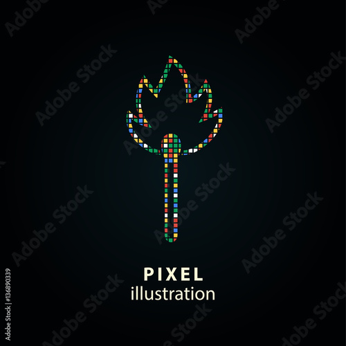 Match - pixel illustration.