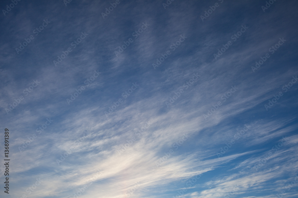 Blue sky with clouds, in South Dakota, USA