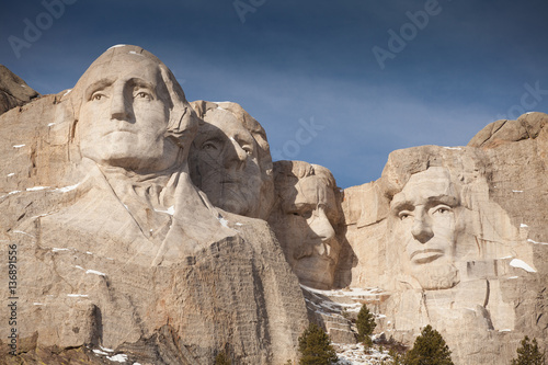 Mount Rushmore National Monument in South Dakota  USA