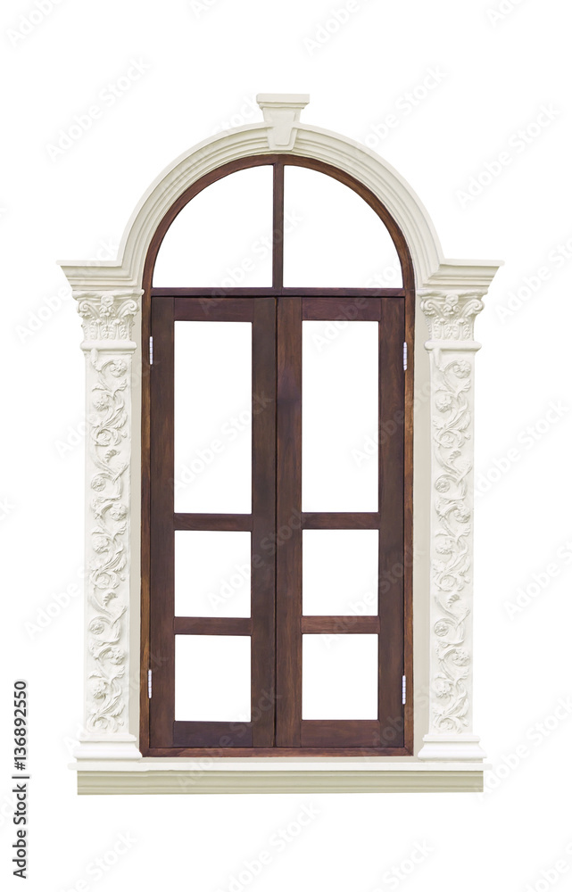 Classic wooden window frame