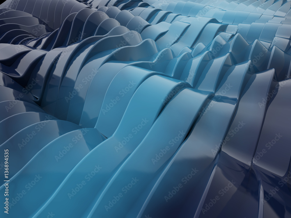 Fototapeta premium Abstract swirly colorful shape background. 3D rendering