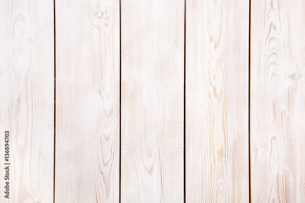 Fototapeta premium Wooden plank background painted with white paint.