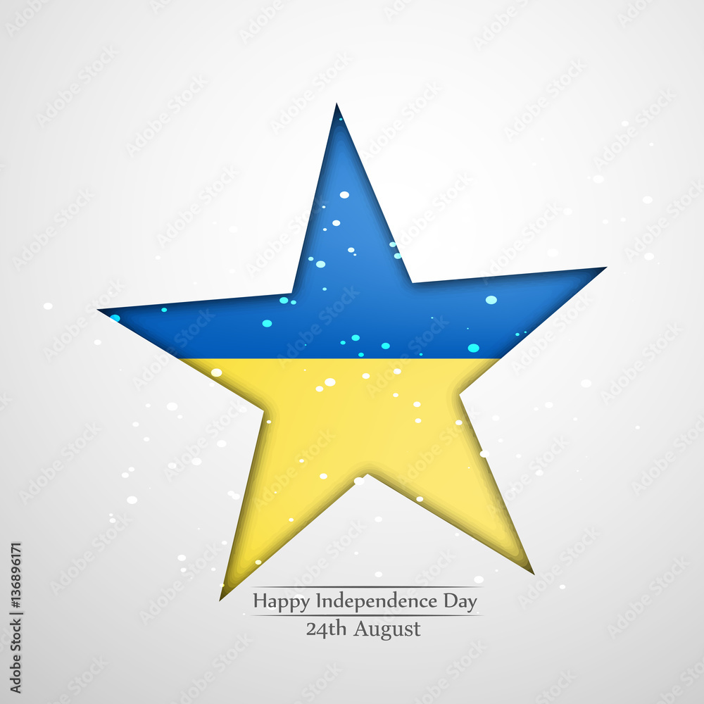 illustration of Ukraine Independence Day Background 24th of August
