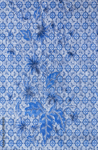 Blue fabric pattern