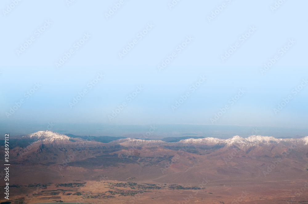 mountains, aerial view