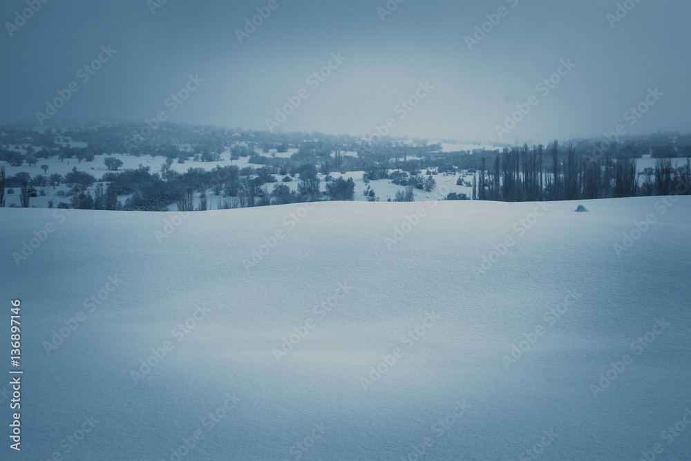 Winter view of the village Winter view of the village