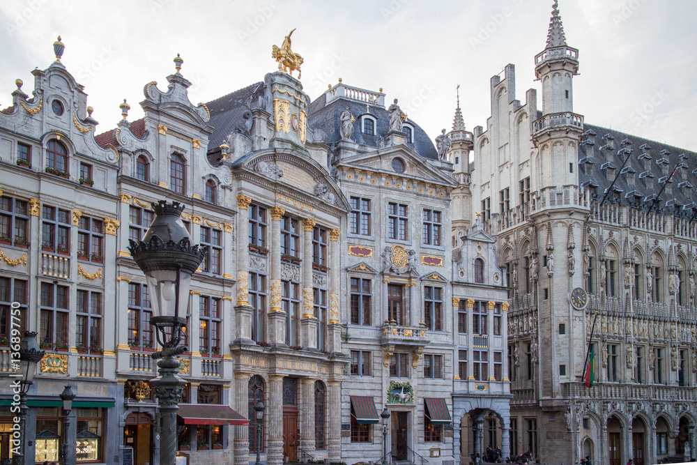 Houses of the famous Grand Place .