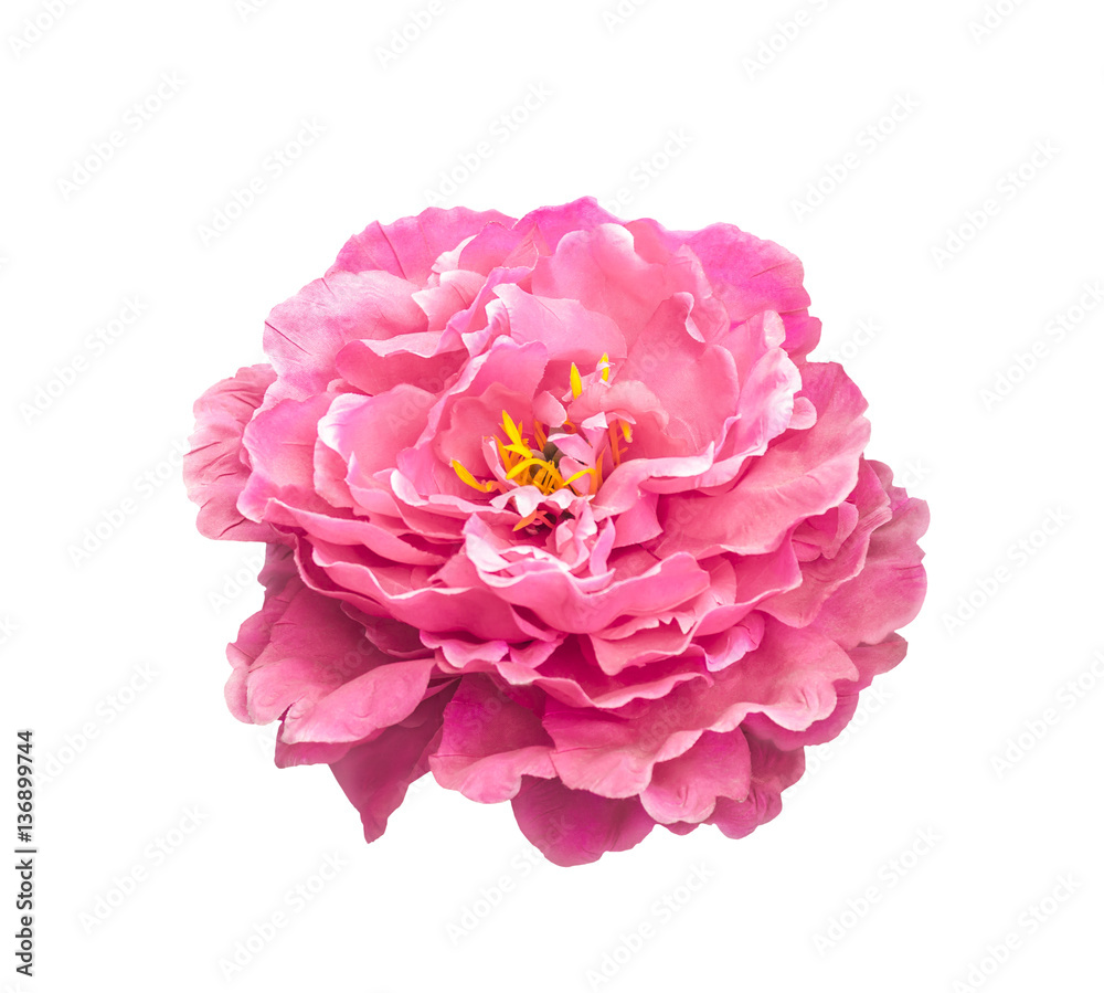 Artificial pink rose flower