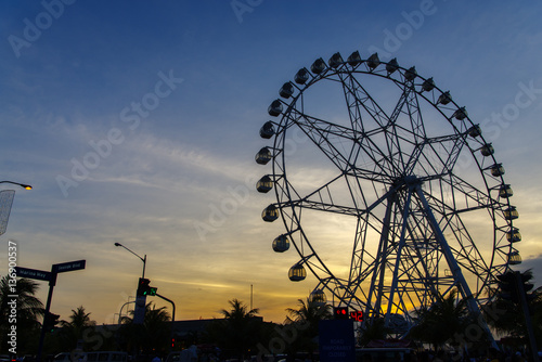 Ferris Wheel at the sunset 