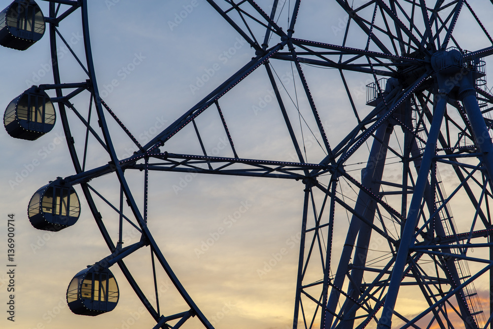 Ferris Wheel at the sunset Stock Photo | Adobe Stock