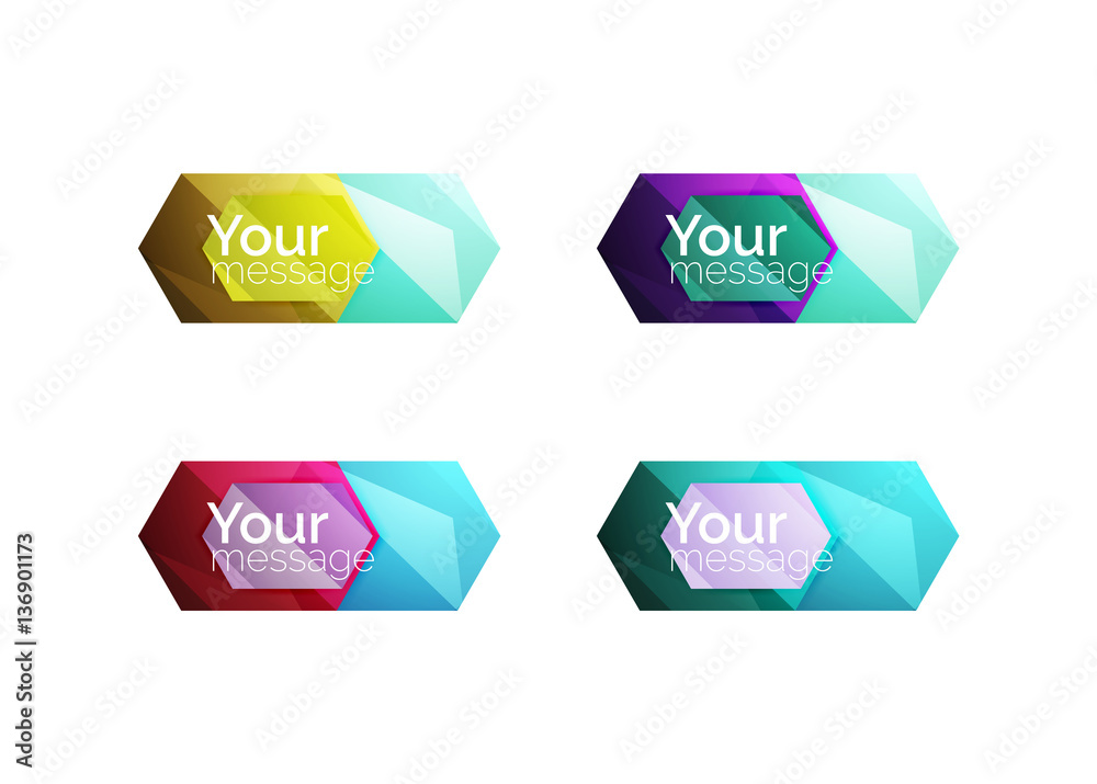 Vector shiny blank web option boxes Vector shiny blank web option boxes