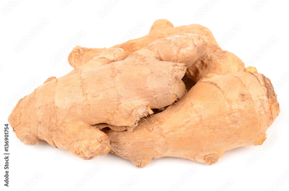 ginger on a white background ginger on a white background