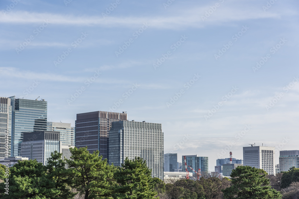 東京のオフィスビル街 東京のオフィスビル街