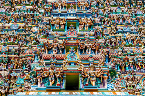Colorful Hindu temple, Menakshi Temple, Madurai, Tamil Nadu, Ind